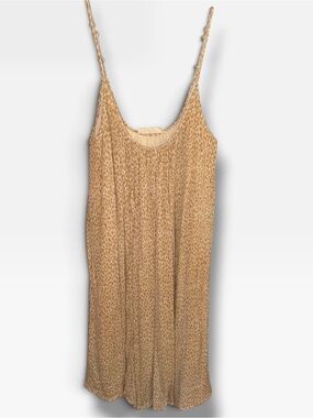 By Together Women’s Lightweight Leopard Slip Dress - Tan
